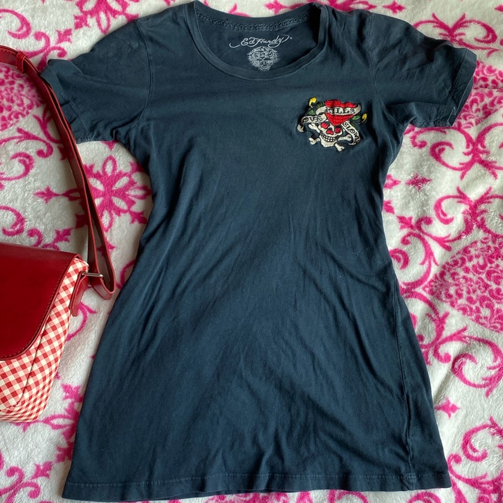Ed Hardy Embroidered Design T-Shirt